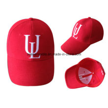 Рекламные Custom Хлопок Twill Velcro Регулируемая Красная Выходной Бейсбол Hat Вышитая Реклама Cap